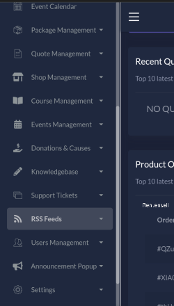 Website with admin back office